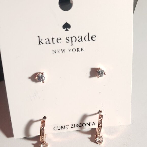 Kate Spade New York Cubic Zirconia Earrings Set – Timeless Sparkle - Picture 5 of 6